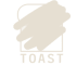A white toast bread icon with a stylized flame symbol.